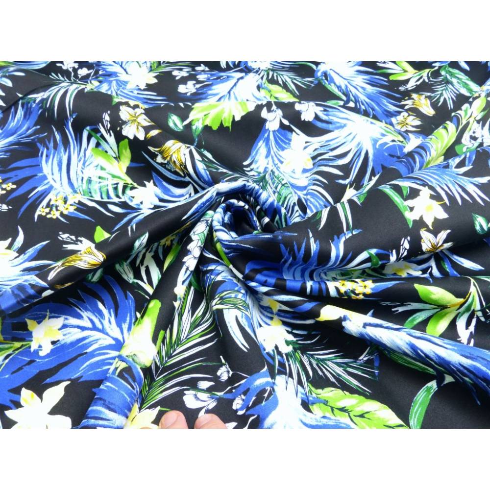 Baumwoll Stretch Druck Floral Hosen- / Rockstoff (1m/15,-€) Bild 3