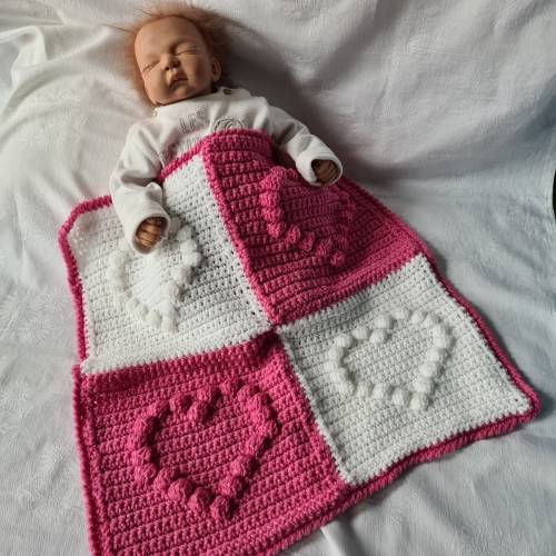 Puppendecke gehäkelt Patchwork