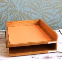 Mid Century Schreibtisch Ablage Holz DIN A4