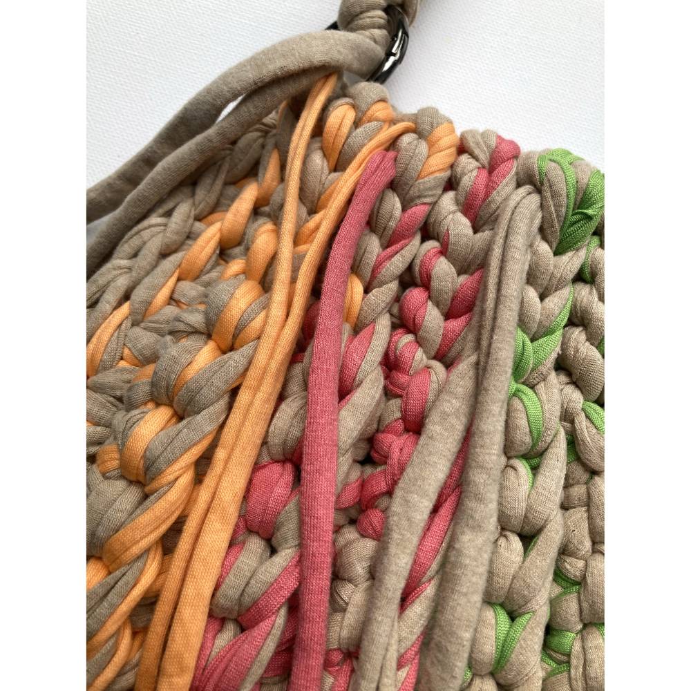 Festival Crossbody Tasche in Eiscreme Farben – Gehäkelte Umhängetasche mit Fransen I Festivaltasche Boho Chic Bild 6