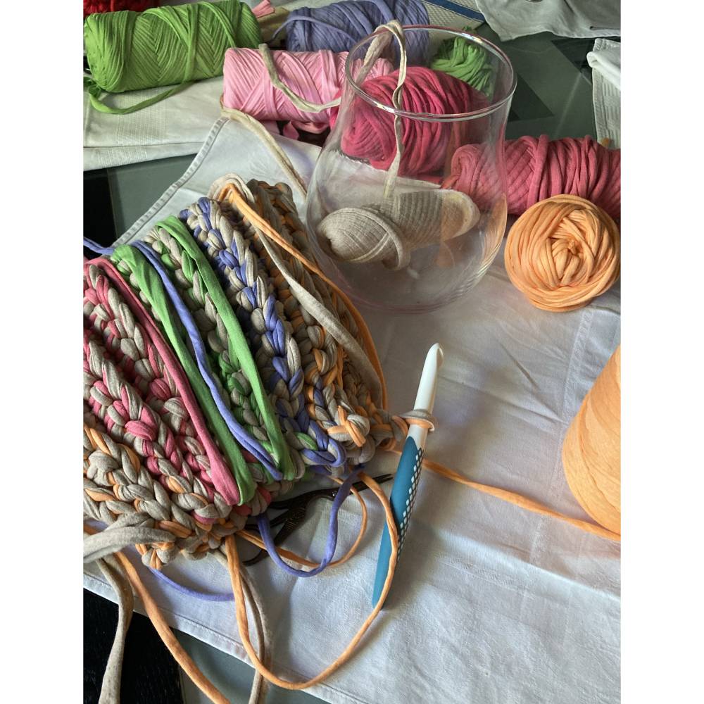 Festival Crossbody Tasche in Eiscreme Farben – Gehäkelte Umhängetasche mit Fransen I Festivaltasche Boho Chic Bild 8