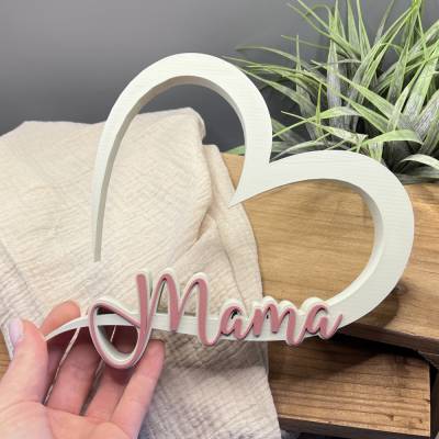 Dekoherz Mama 3D Druck Geschenk Muttertag Geburtstag