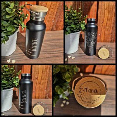 Trinkflasche mit Wunschgravur personalisiert