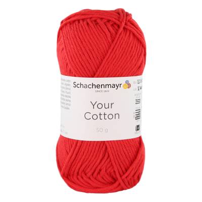Schachenmayr "Your Cotton" tomato 00030  - Klassisches Topflappen- und Schulgarn