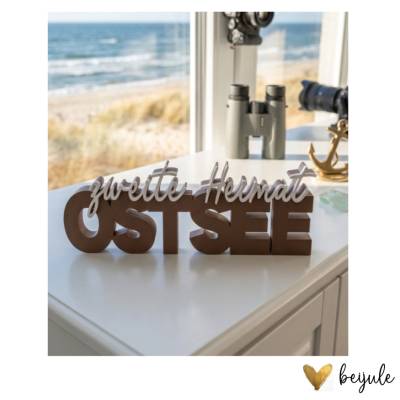 Schriftzug zweite Heimat Ostsee- 3D Druck