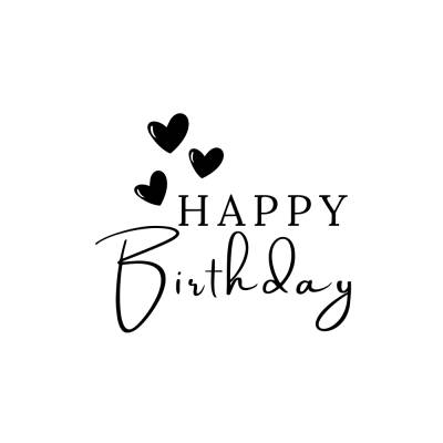 Happy Birthday Herzchen Sweetheart PNG SVG Datei - Download Datei Plotterdatei - Plotter File - Kuchen Kerzen Geschenk