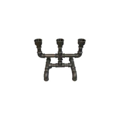 Kerzenständer Industrial Vintage Schwarz Metall | Handgefertigter Kerzenhalter 3 oder 5 Kerzen Loft Geschenk