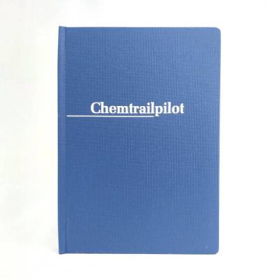 Notizbuch, punktkariert, ca. A5, Chemtrailpilot, hellblau, Hardcover