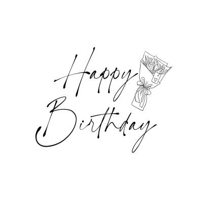 Happy Birthday Flowers PNG SVG Datei - Download Datei Plotterdatei - Plotter File - Blümchen Kerzen Geschenk Party Birth