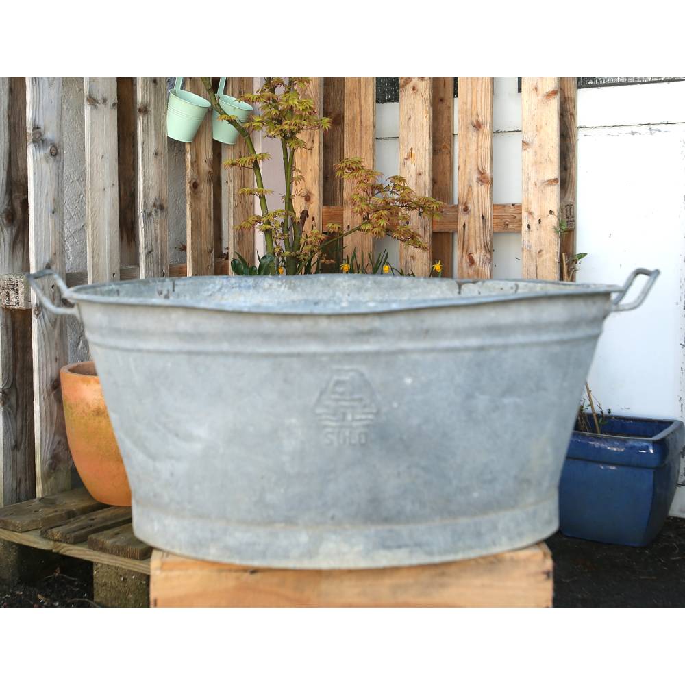 dichte Vintage Zinkwanne SULO 70 L