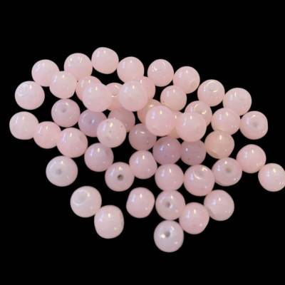 50 Stück Glasperlen 6 mm rosa B2-0735