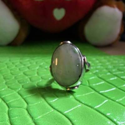 Regenbogen-Mondstein-Ring aus 925 Sterling Silber – Einzelstück Gr. 16,5 / 52,0