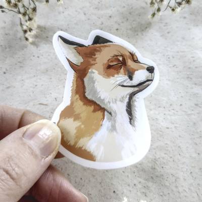 Sticker Fuchs | Vinyl Aufkleber Tier | Wald Illustration | matt | Natur Sticker