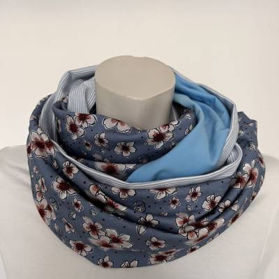 VERSANDFERTIG! Loopschal KIRSCHBLÜTEN aus Baumwolljersey  von zimtblüte