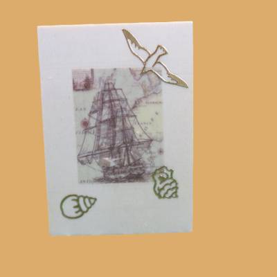 Holzbox " Segelschiff ", kleine Geschenkbox für einen Gutschein