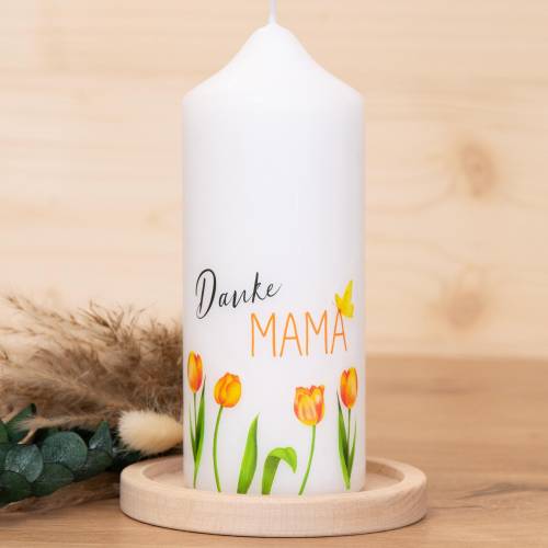 Geschenkkerze zum Muttertag - Tulpen - Danke Mama | Geschenk  Muttertag | Muttertagsgeschenk
