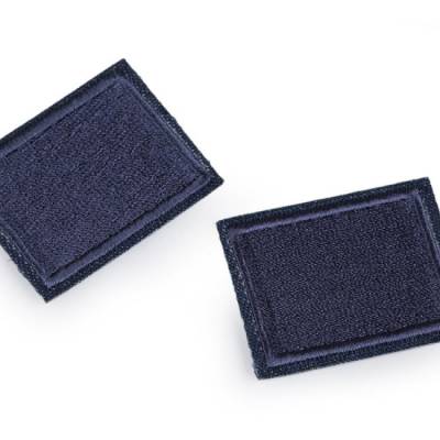 Applikation/Bügelbild Rechteck 3 x 4 cm jeansblau 12
