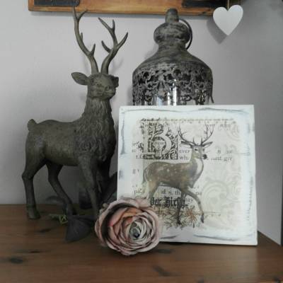 Holzbild Shabby Chic handgemacht 