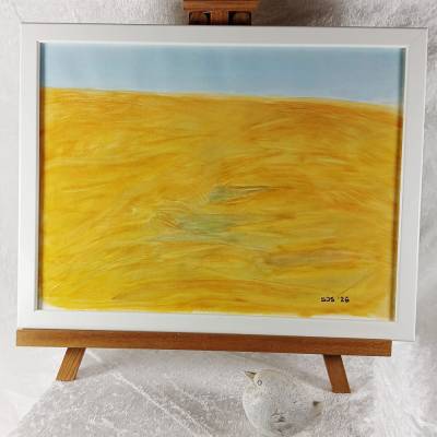 "Hauch der Wüstenweite", Gouache Bild, 30 x 40 cm