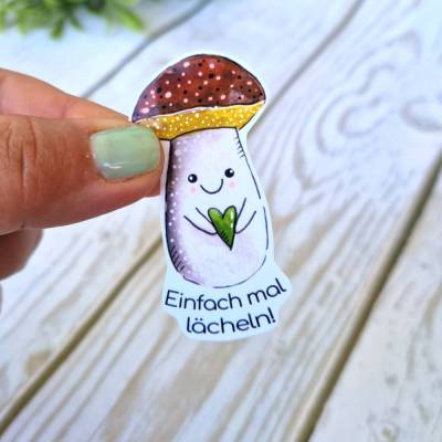 33 Glücksbringer-Sticker Set – Handgezeichnete Waldgeister & Pilze, Aquarell, Vinyl wasserfest