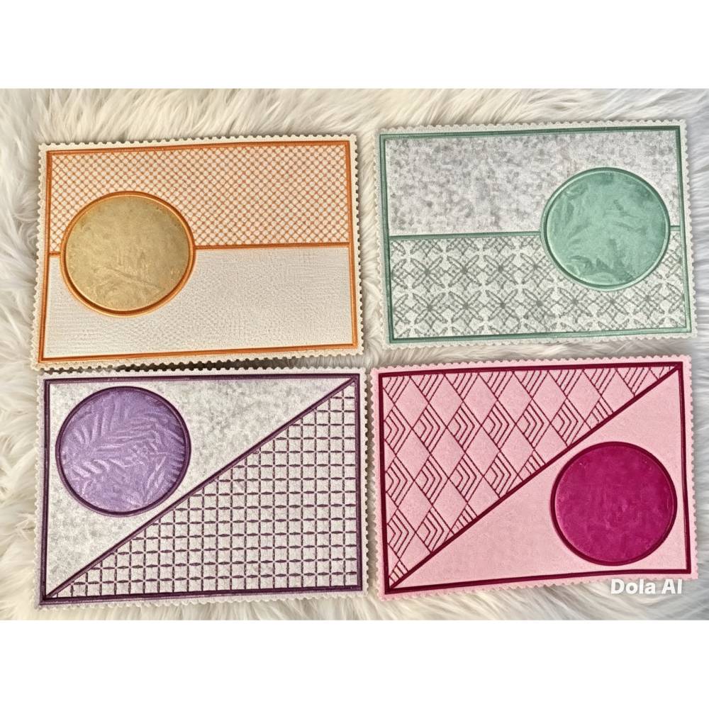 Stickdatei  Mug Rug Untersetzer für Rechts- Linkshänder Set 803 Bild 2