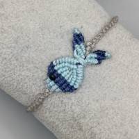 zierliches Makramee Armband Motiv Fisch