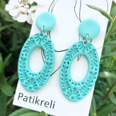 Ohrstecker mit floralen Anhängern aus PolymerClay