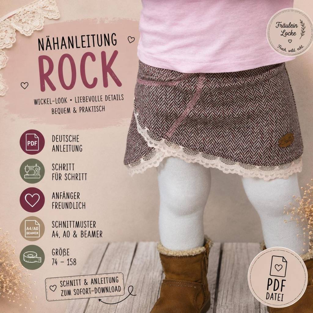 SCHNITTMUSTER & Nähanleitung Kinder Rock | Rocking Rock | Beamer, A4, A0 | Gr. 74-158 Bild 1