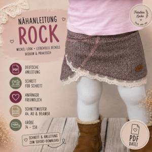 SCHNITTMUSTER & Nähanleitung Kinder Rock | Rocking Rock | Beamer, A4, A0 | Gr. 74-158