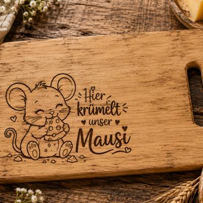Hier krümelt unser Mausi SVG Datei | Maus Kinderzimmer Deko | PNG PDF Download | Cricut xTool Vorlage