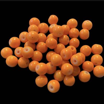 50 Stück Glasperlen 6 mm orange B2-0739