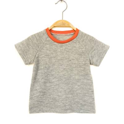 T-Shirt Größe 86/92 grau 100% Kaschmir / Upcyclingshirt für Kinder / Kaschmirshirt kurzärmlig