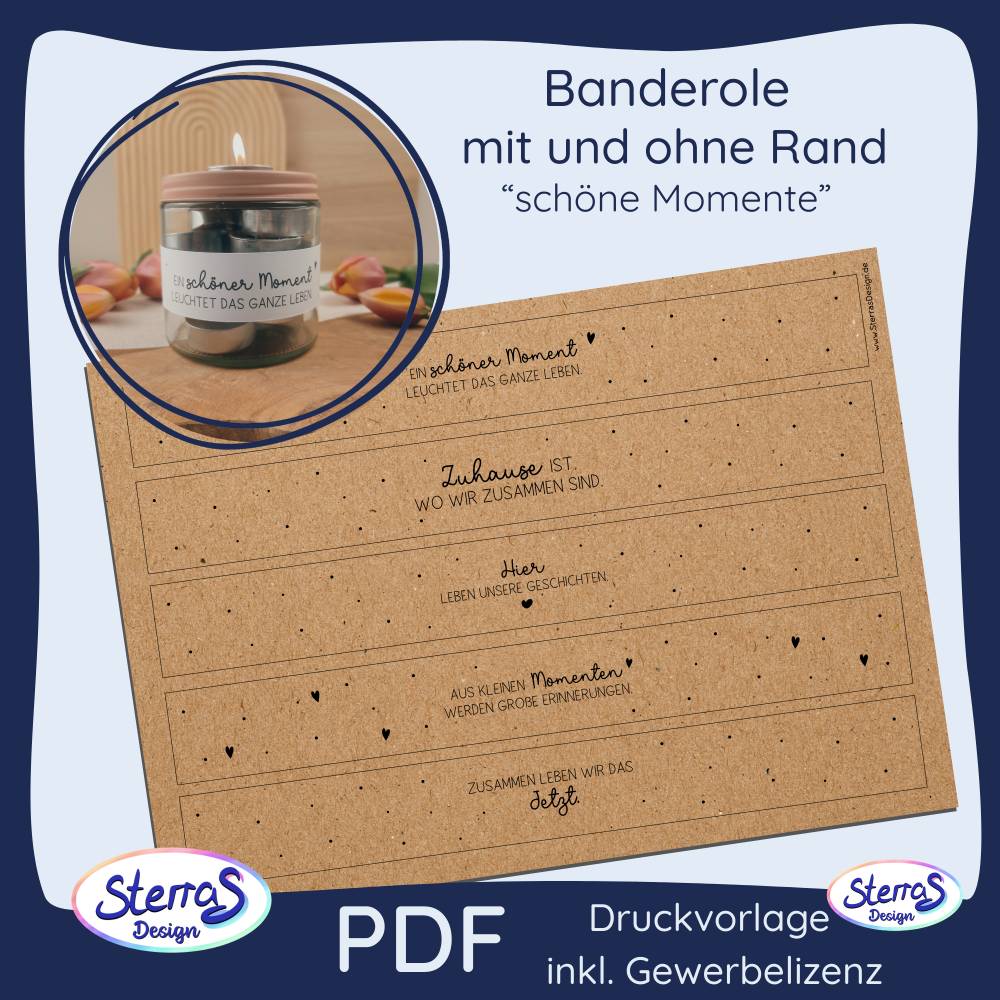 Banderolen - Digitales Produkt, Datei, Anleitung, Download
