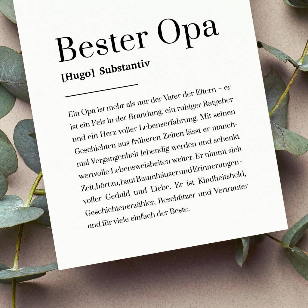 BRAVEBUG „What I Love About Opa“ – Buch Zum Ausfüllen – Personalisiertes Geschenk Von Enkelkindern – Für Geburtstag, Weihnachten & Opa-Tag
