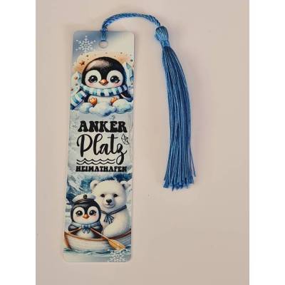 Pinguinlesezeichen aus Aluminium