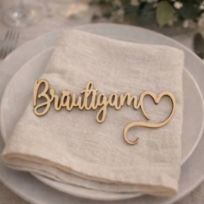 Personalisierte Namensschilder aus Holz | Tischkarten Hochzeit | Platzkarten Holz personalisiert | Tischdeko Hochzeit | 