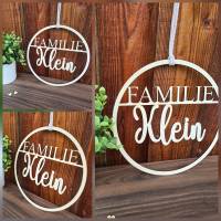 Türschild / Türkranz aus Holz personalisiert