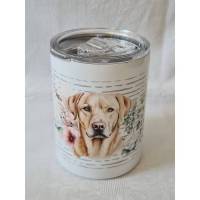 Thermobecher Labrador Gold mit Spruch