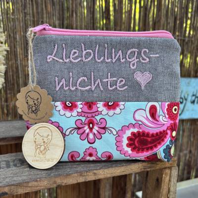 Lieblingsnichte Schminktasche/Kosmetiktasche/Geschenk/Schminktäschchen