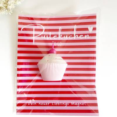Pustekuchen - Dein neuer Lieblingsmagnet in Form eines Cupcakes - Ein tolles Geburtstagsgeschenk