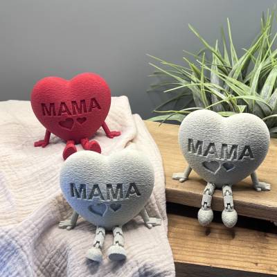 Deko Herz „Mama“ Kantenhocker Geschenk Muttertag Geburtstag 3D Druck