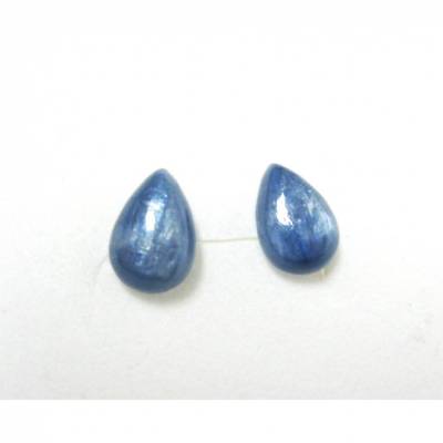 Ohrstecker mit Kyanit/Disthen aus Silber 925 Tropfenform – Handgefertigte Unikate Blau