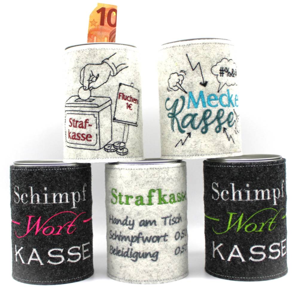 Stickdatei Meckerkasse Schimpfwortkasse 4er SET verschiedene Größen Bild 6