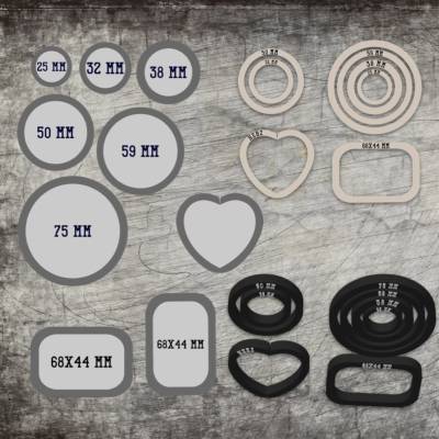 *Button Vorlage Schablonen* 3D Druck-, Laser und Plotterdatei 