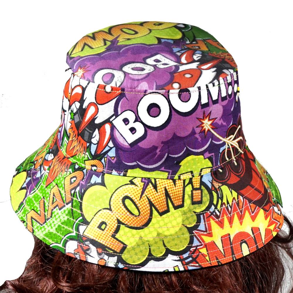 Wendbarer Sommerhut Bucket Hat Comic – Bunter Sonnenhut für Kinder & Erwachsene Bild 7