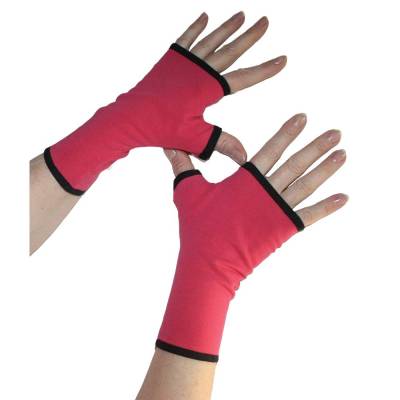 Handschuhe fingerlos Jersey pink + Futter & Paspel wählbar | minimalistisch praktisch sportlich