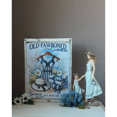 Holzbild Shabby Chic handgemacht 