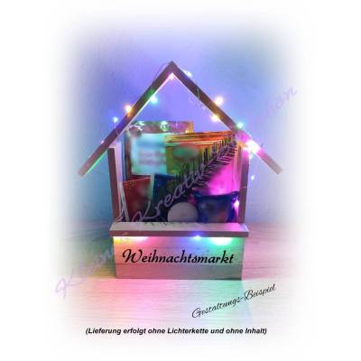 Weihnachts-Häuschen, Weihnachtshütte, Weihnachtsmarkt to go, Wichtelgeschenk, Weihnachtsgeschenk, Mitbringsel