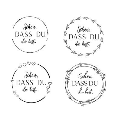 Schön, dass du da bist Bundle PNG SVG Datei - Download Plotterdatei - Plotter File - Home Love Liebe Freunde Familie
