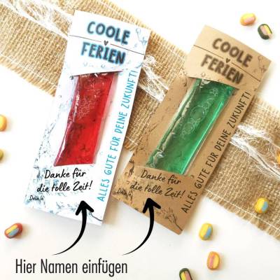 Abschiedsgeschenk Wassereis Danke – Druckvorlage für den Ferienstart | DIY Geschenkidee Kita & Kindergarten
